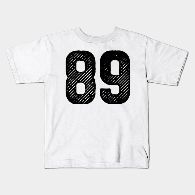 Eighty Nine 89 Kids T-Shirt by colorsplash